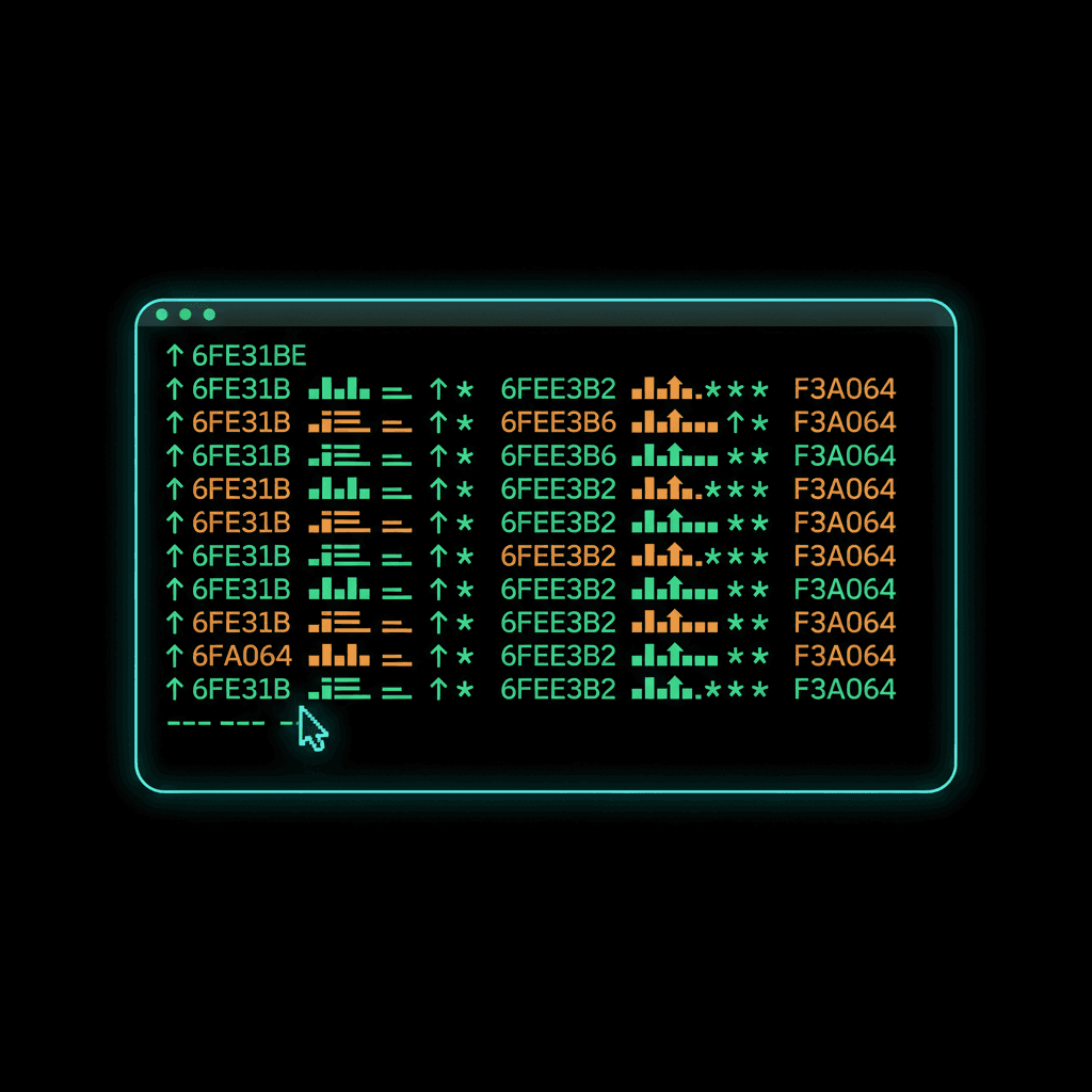 Terminal com output colorido de trending repos GitHub — Trending Git CLI
